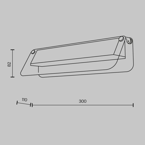 LED Wandleuchte Glas Bernstein Messing B:30 cm 3000 K