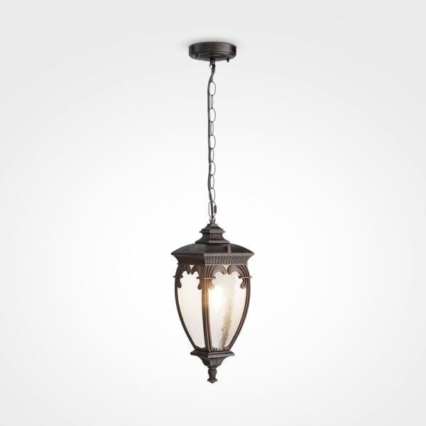 Pendelleuchte Glas Aluminium Bronze Antik IP44 27