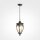 Pendelleuchte Glas Aluminium Bronze Antik IP44 27