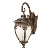 Wandlampe Glas Aluminium in Gold IP44 E27 B:15 cm