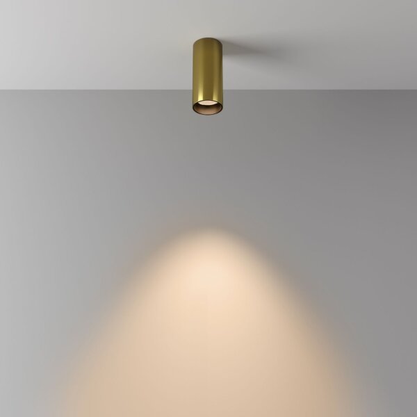 LED Aufbauspot Aluminium in Messing Ø5,2 cm 3000 K 12 W