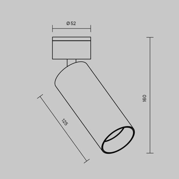 LED Deckenspot flexibel Schwarz B:5,2 cm 900 lm 3000 K