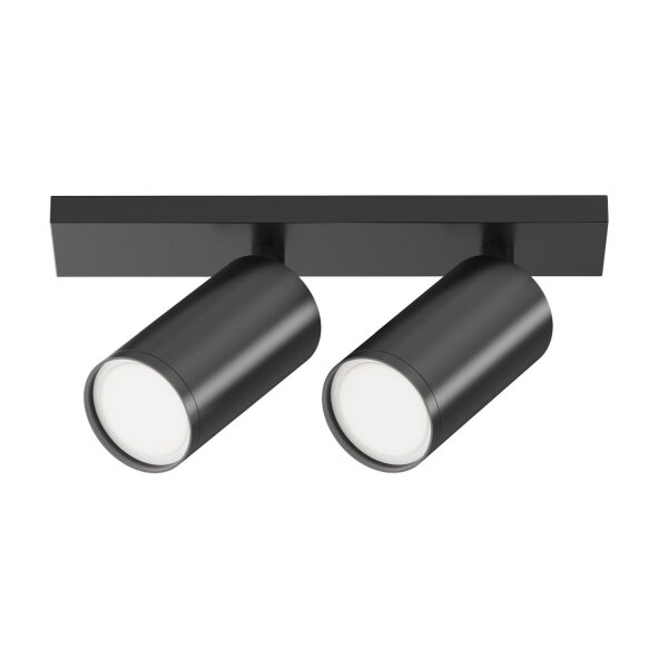 Deckenstrahler Schwarz 34,4 cm GU10 2-flammig flexibel