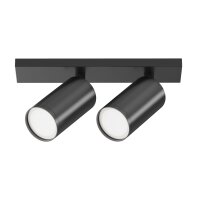 Deckenstrahler Schwarz 34,4 cm GU10 2-flammig flexibel