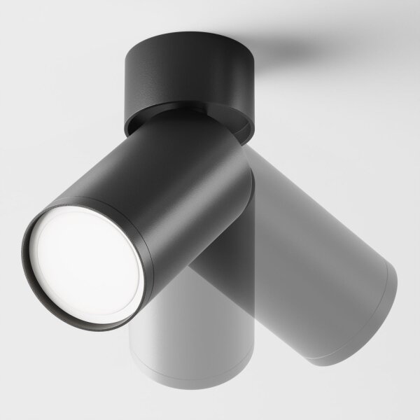 Deckenstrahler Aluminium Schwarz flexibel GU10 B:5,2 cm
