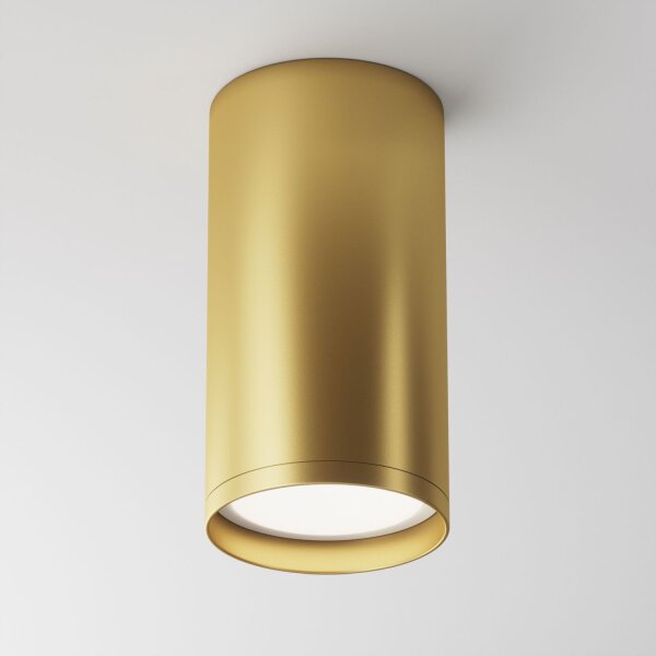 Aufbaustrahler Aluminium Gold H:10 cm GU10 Aufputz