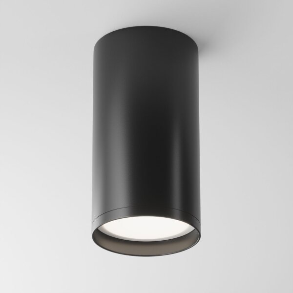 Aufbaustrahler Aluminium Schwarz Ø5,2 cm GU10 Aufputz