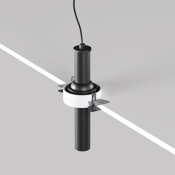 LED Einbauspot flexibel Schwarz H:21 cm 3000 K 460 lm