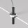 LED Einbauspot flexibel Schwarz H:21 cm 3000 K 460 lm
