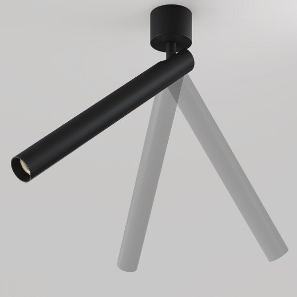 LED Deckenstrahler flexibel Schwarz H:34 cm 6 W 3000 K