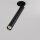 Runde LED Einbauspot Aluminium Schwarz H:32 cm 3000 K