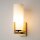 Wandlampe Glas Metall in Messing T:18,5 cm E27 blendarm
