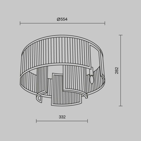 Runde Deckenlampe Glas Metall Gold E14 Ø55,4 cm Modern