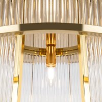 Runde Deckenlampe Glas Metall Gold E14 Ø55,4 cm...