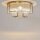 Runde Deckenlampe Glas Metall Gold E14 Ø55,4 cm Modern