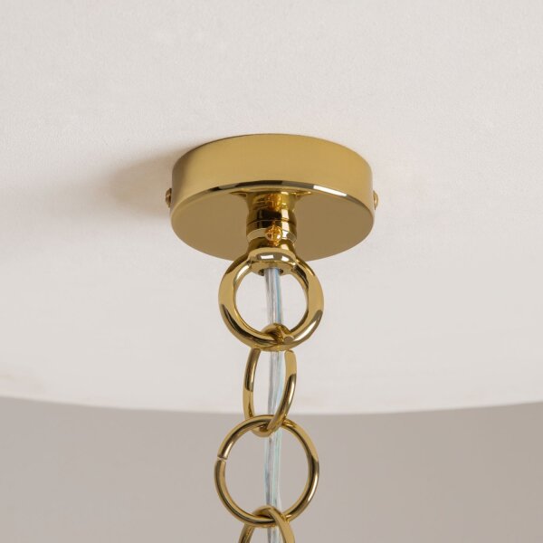 Kronleuchter Glas Metall Gold E14 Ø58 cm rund 6-flammig