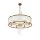 Kronleuchter Glas Metall Gold E14 Ø58 cm rund 6-flammig