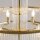 Kronleuchter Glas Metall Gold E14 Ø58 cm rund 6-flammig