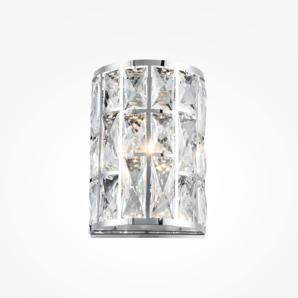 Wandlampe Kristall Glas Chrom Esszimmer E27 B:14,6 cm