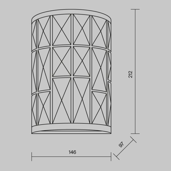 Wandlampe Kristall Glas Chrom Esszimmer E27 B:14,6 cm