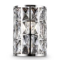 Wandlampe Kristall Glas Chrom Esszimmer E27 B:14,6 cm
