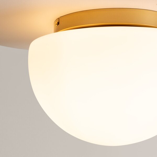 Runde Deckenlampe Glas Gold Ø31,5 cm E27 blendarm