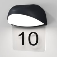 LED Hausnummernleuchte Aluminium IP65 H:18,4 cm 3000 K