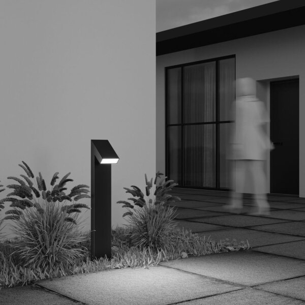 LED Wegeleuchte Aluminium Graphit IP65 90 cm 3000 K