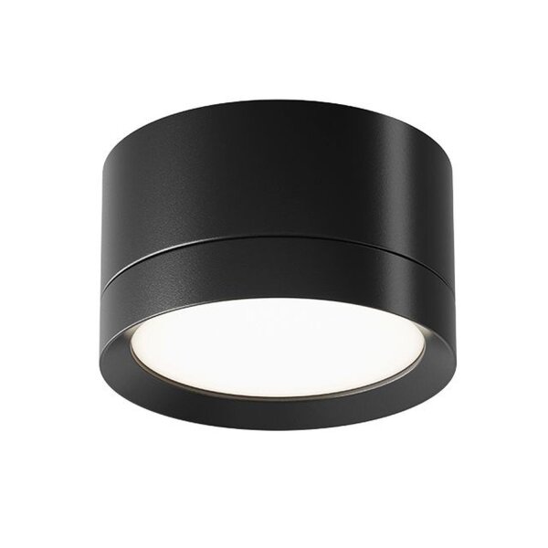 Runde Deckenlampe Aluminium Ø8,5 cm GX53 in Schwarz