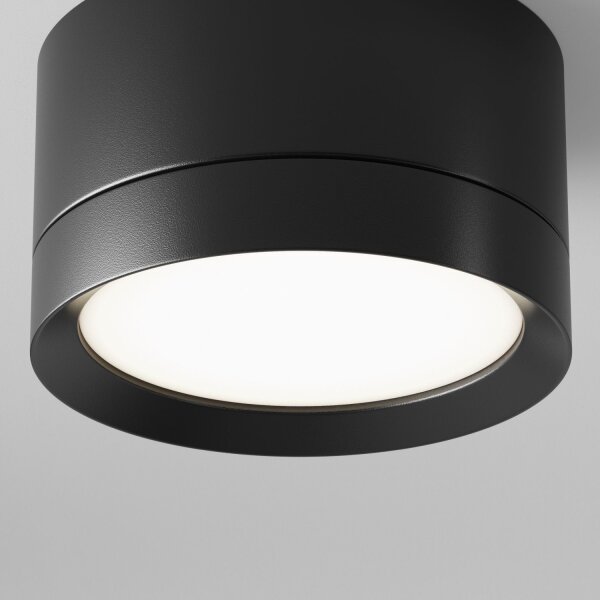 Runde Deckenlampe Aluminium Ø8,5 cm GX53 in Schwarz
