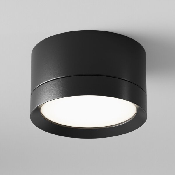 Runde Deckenlampe Aluminium Ø8,5 cm GX53 in Schwarz