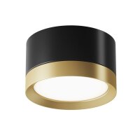 Runde Deckenlampe Aluminium Ø8,5 cm GX53 Schwarz Gold