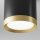 Runde Deckenlampe Aluminium H:9,6 cm GX53 Schwarz Gold
