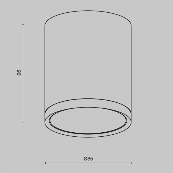 Runde Deckenleuchte Aluminium H:9,6 cm GX53 in Weiß