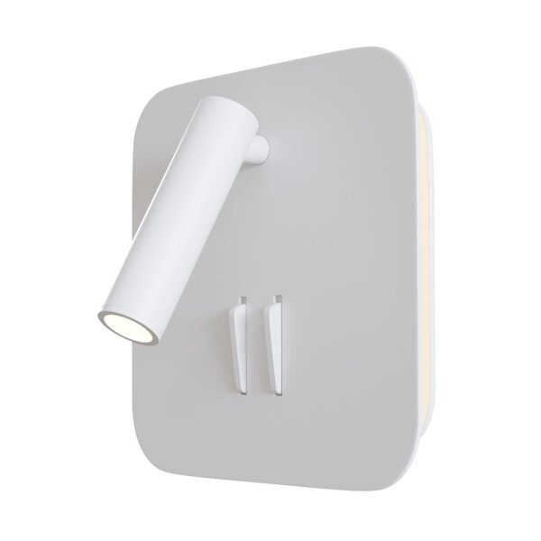 LED Wandleuchte Aluminium Schalter Weiß B:13 cm 3000 K