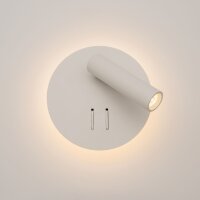 LED Wandleuchte Aluminium Schalter Weiß Ø14...