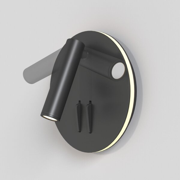 LED Wandleuchte Aluminium Schalter Schwarz Ø14 cm 9 W