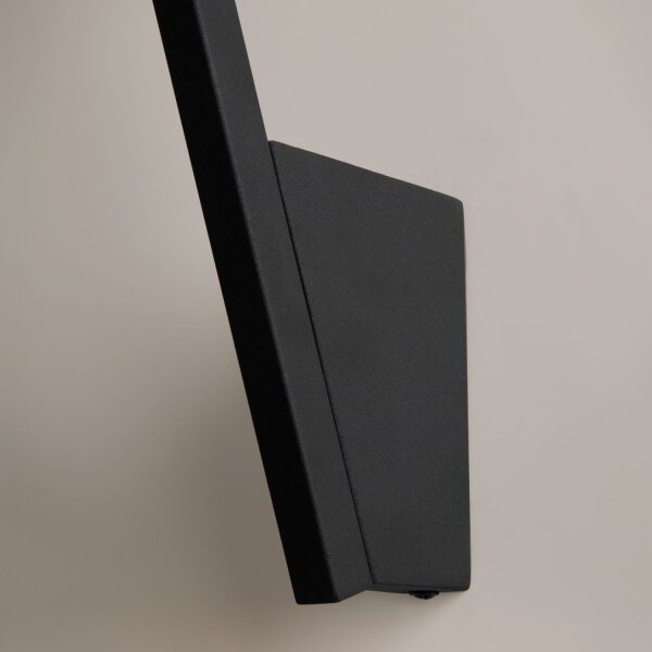 Wandleuchte Glas Metall Schwarz H:35 cm G9 Kugel