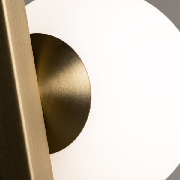 Wandleuchte Glas Metall in Gold B:10 cm G9 Kugel