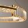 LED Pendelleuchte Glas Metall in Messing Ø80 cm 3000 K