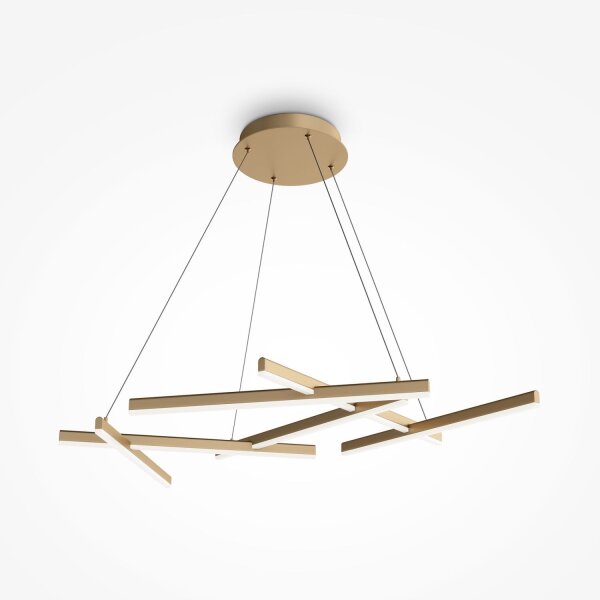 LED Hängelampe Aluminium Gold L:66 cm 3000 K 3100 lm
