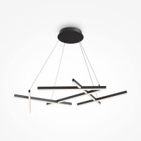 LED Hängelampe Aluminium Schwarz L:101 cm 3000 K 79 W