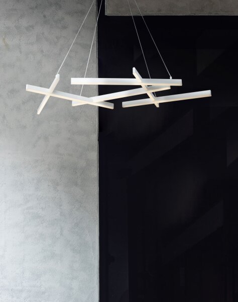 LED Hängelampe Aluminium Weiß L:101 cm 3000 K 3100 lm