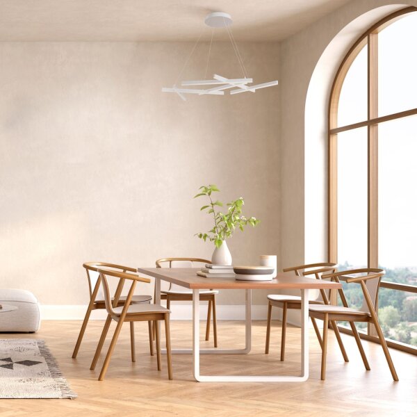 LED Hängelampe Aluminium Weiß L:101 cm 3000 K 3100 lm