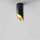 Aufbauspot Aluminium Schwarz Gold Ø6 cm GU10 Zeitlos