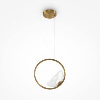 LED Pendelleuchte Glas Metall in Messing L:32 cm 3000 K