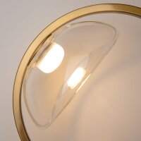 LED Wandleuchte Glas Metall in Messing H:35 cm 3000 K