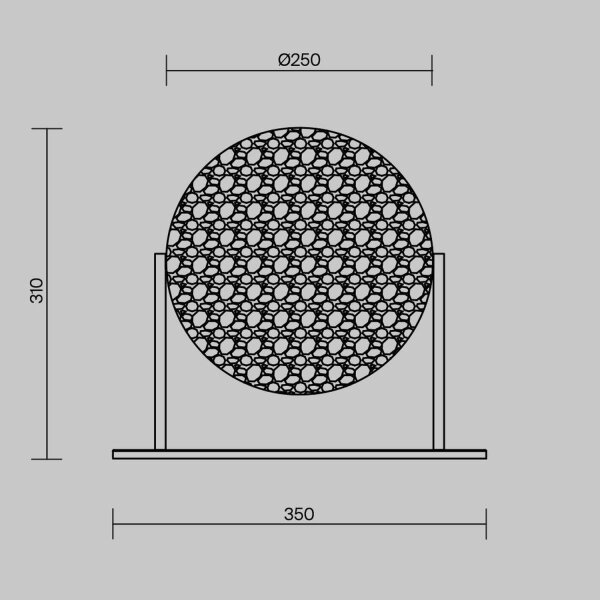 LED Tischlampe dimmbar Glas 31 cm 7 W 3000 K schwenkbar