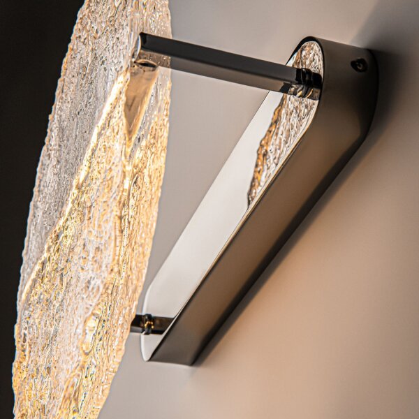 LED Wandlampe Glas Metall Chrom B:30 cm 3000 K Modern