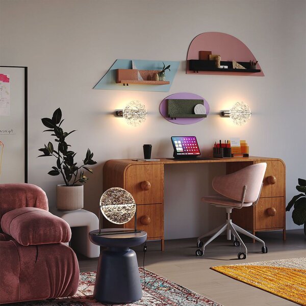 LED Wandlampe Glas Metall Chrom B:30 cm 3000 K Modern